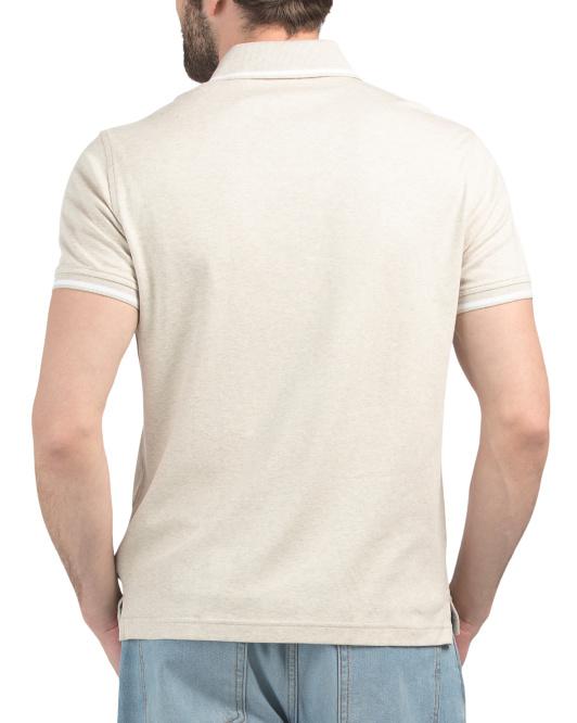 Tommy Hilfiger Richard Heathered Tipped Relaxed Fit Short Sleeve Polo