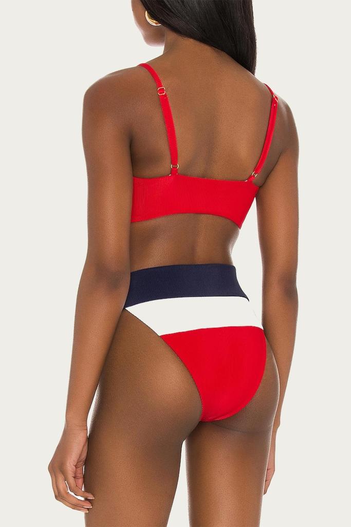Beach Riot Alexis Bikini Bottom In Red/white/blue