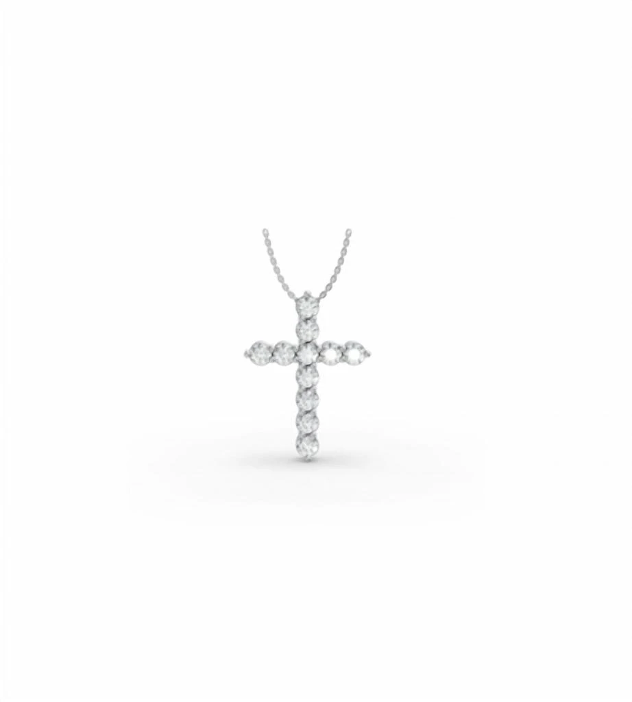 AAMIAA Aamiaa - 1.00ctw 925ss Lab Grown Diamond Cross Pendant With Chain