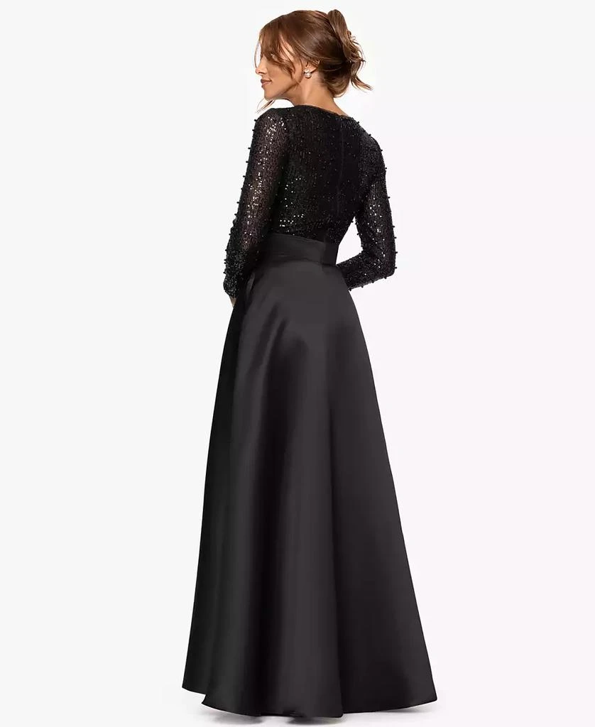 XSCAPE Women's Long Sleeve Ball Gown - Dresses & Skirts - Free Shipping -  BeyondStyle