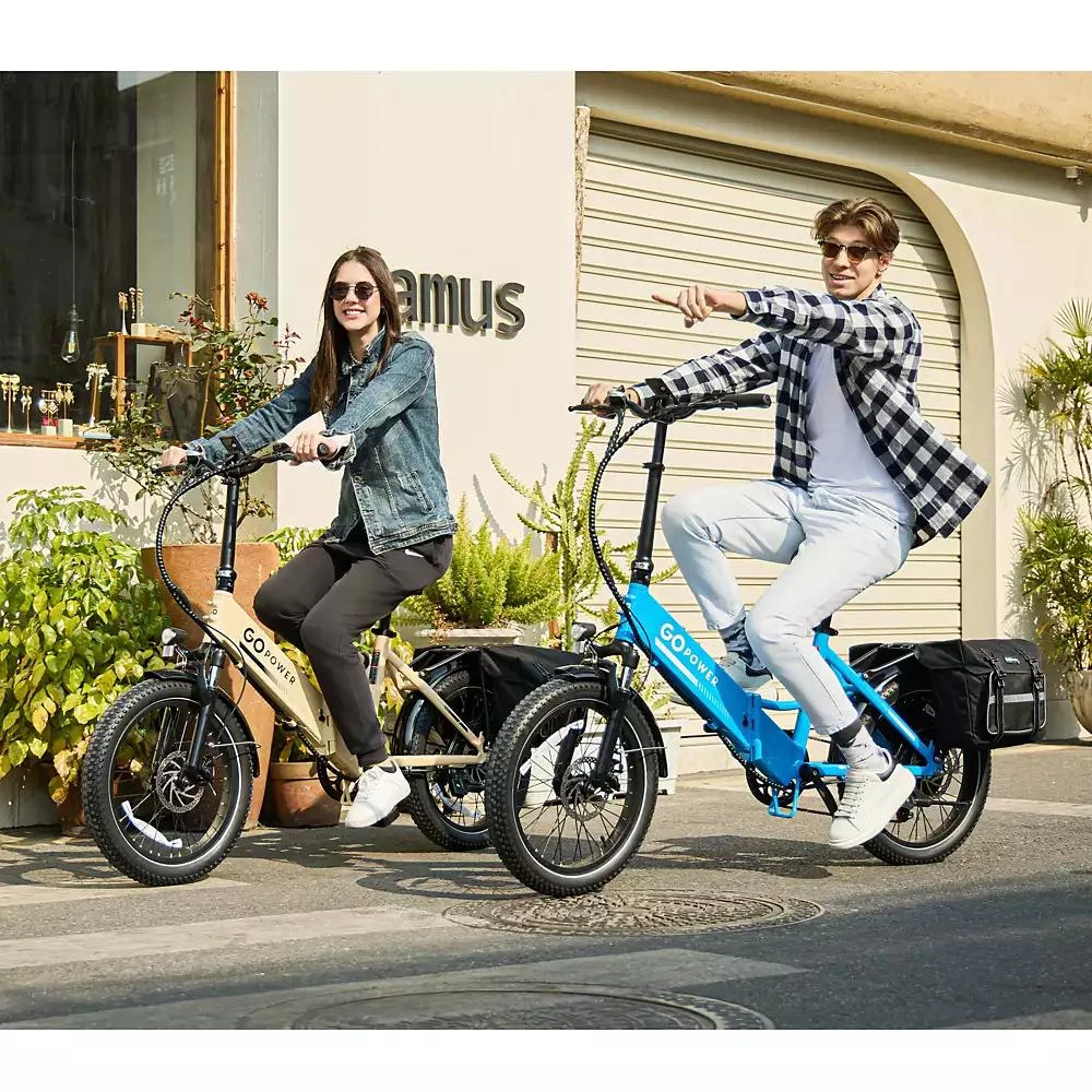 Gopowerbike GoPlus Folding Electric Bike | 20" Fat Tire eBike | 500W Motor, 20mph Top Speed | 45+ Mile Range, 5 Pedal-Assist Levels | Removable Battery | Class 1 & 2 7