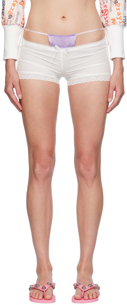 Praying White Bikini Shorts