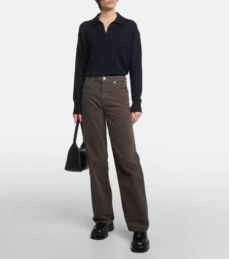 AGOLDE Harper mid-rise corduroy straight jeans 7