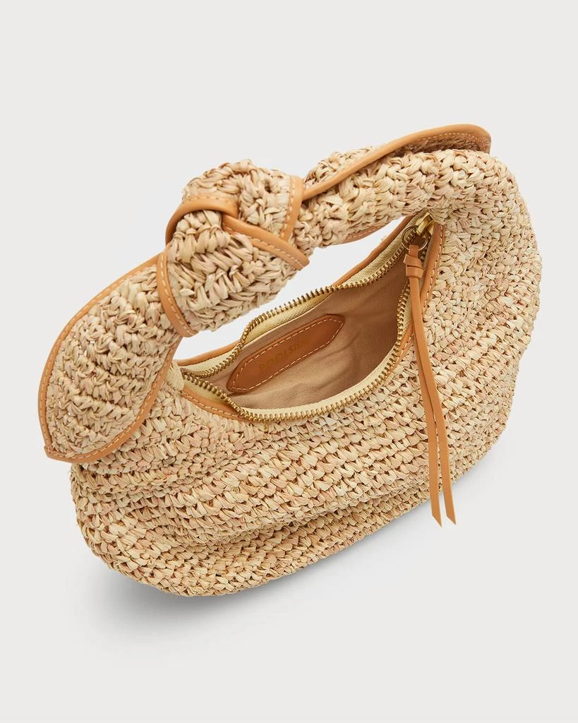 POOLSIDE The Josie Knot Raffia Top-Handle Bag 3
