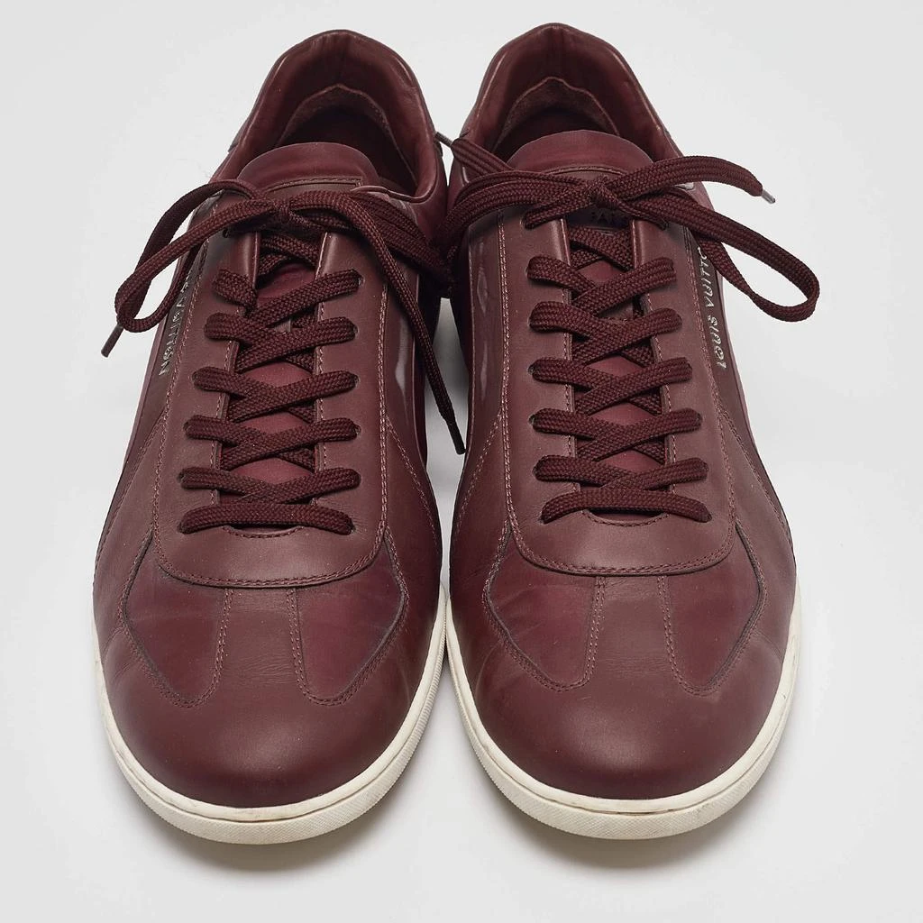Louis Vuitton Louis Vuitton Burgundy Leather Victoire Lace Up Sneakers Size 44 3