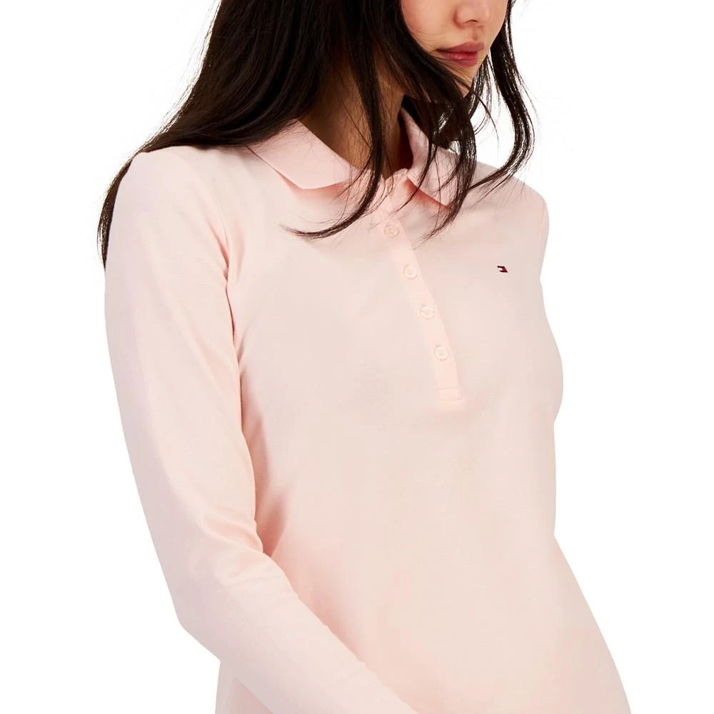 Tommy Hilfiger Women's Logo Long-Sleeve Polo Shirt 3