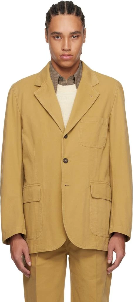 Drake's Tan Vintage Wash Cotton Games Mk. I Blazer 1