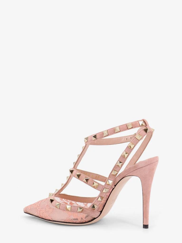 Valentino Rockstud suede and lace pumps 4
