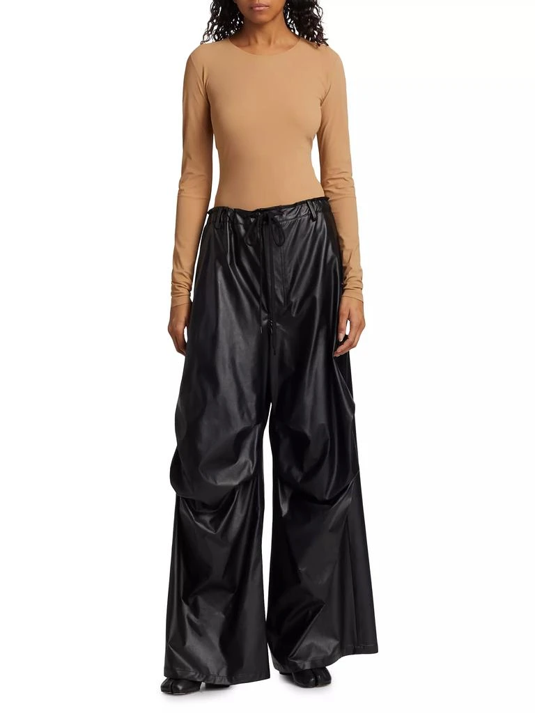 MM6 Faux Leather Parachute Pants 2