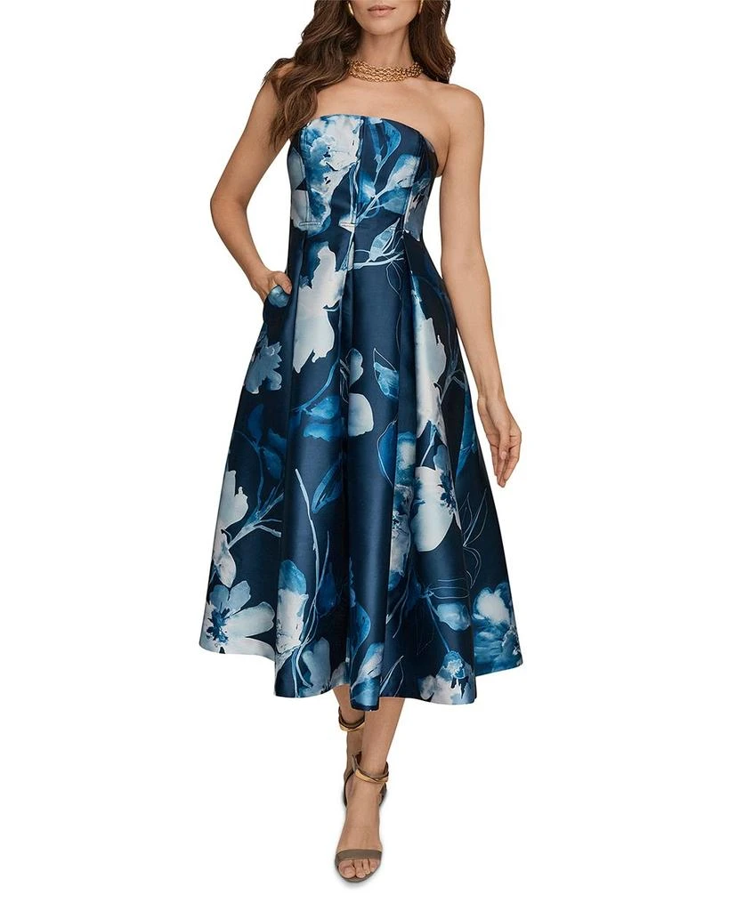 Donna Karan Strapless Midi Dress 1