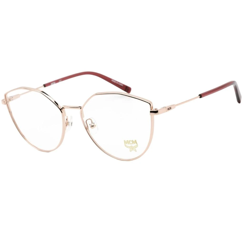 MCM MCM Women's Eyeglasses - Clear Demo Lens Rose Gold Oval Shape Frame | MCM2151 780 1