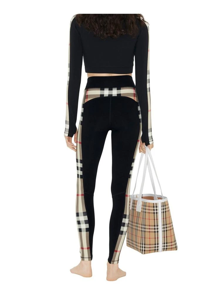 Burberry Check trim stretch jersey leggings 3