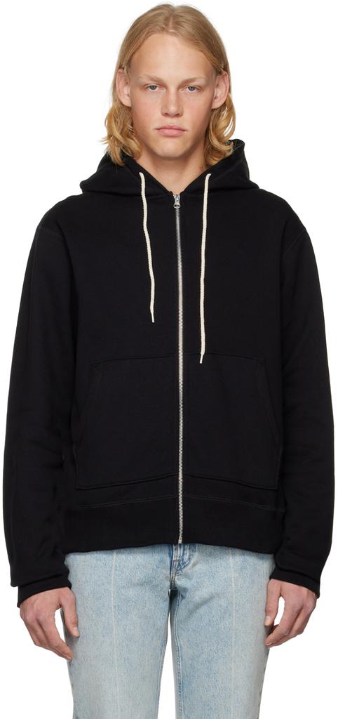 Naked & Famous Denim Black Zip Hoodie