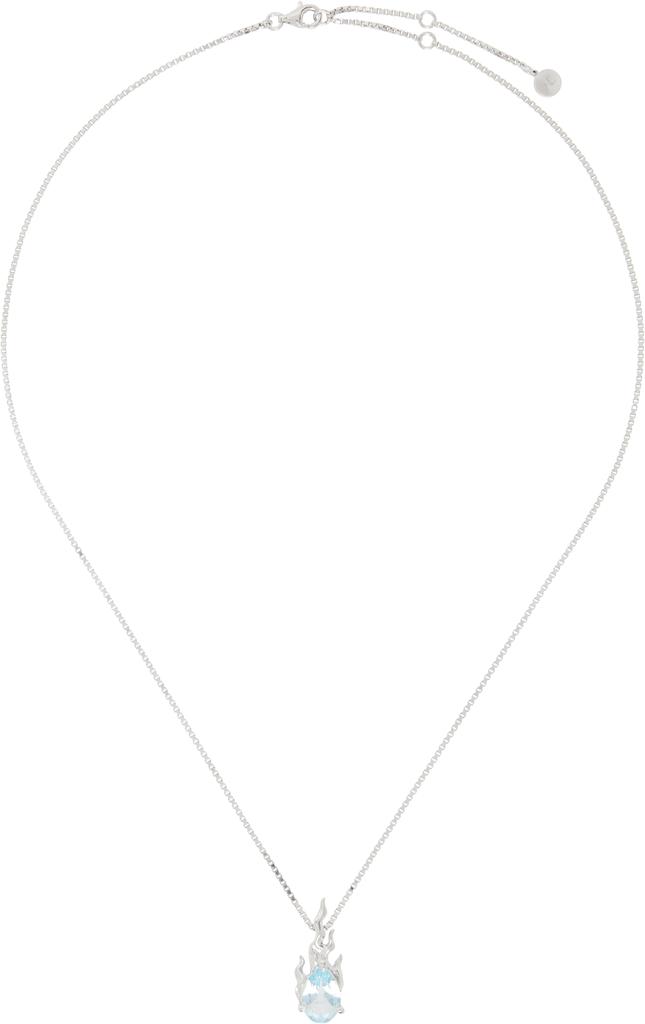 Alan Crocetti Silver Mini Gem in Heat Necklace