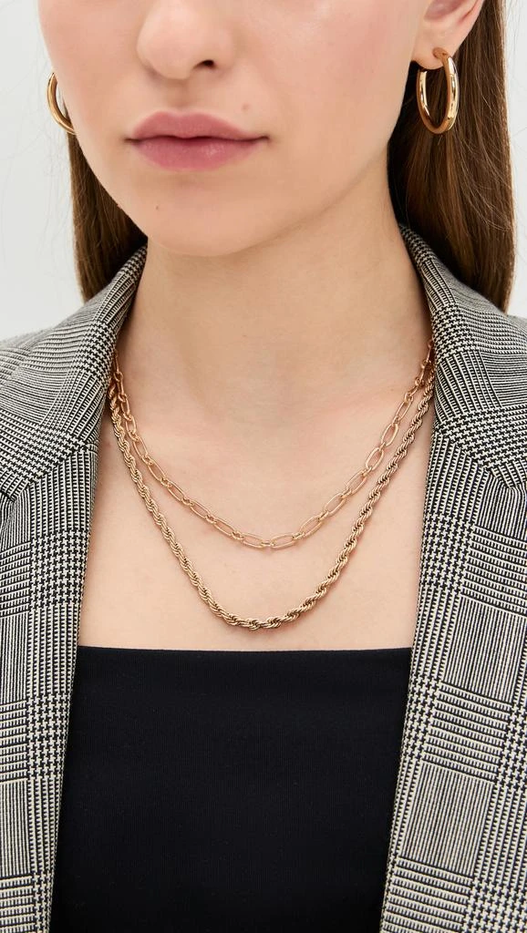 Argento Vivo Rope & Link 2 Row Necklace 2