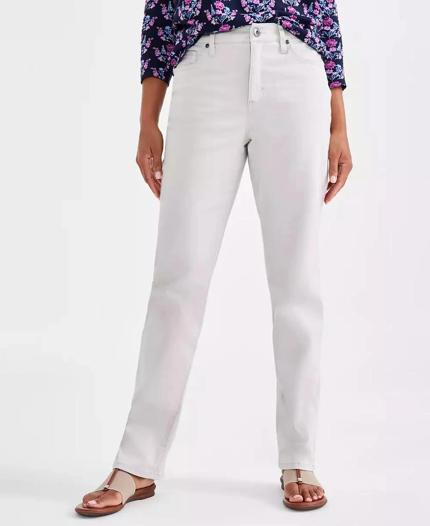 Style & Co Petite High Rise Natural Straight-Leg Jeans, Created for Macy's 3