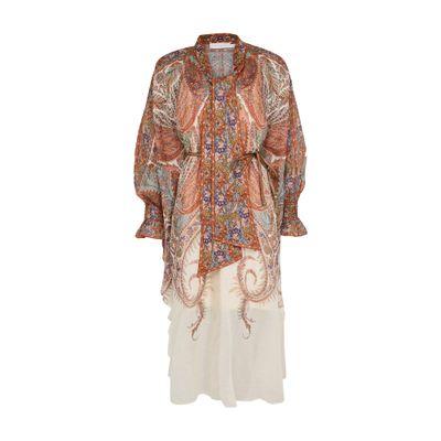 Zimmermann Rhiannon tie neck midi dress