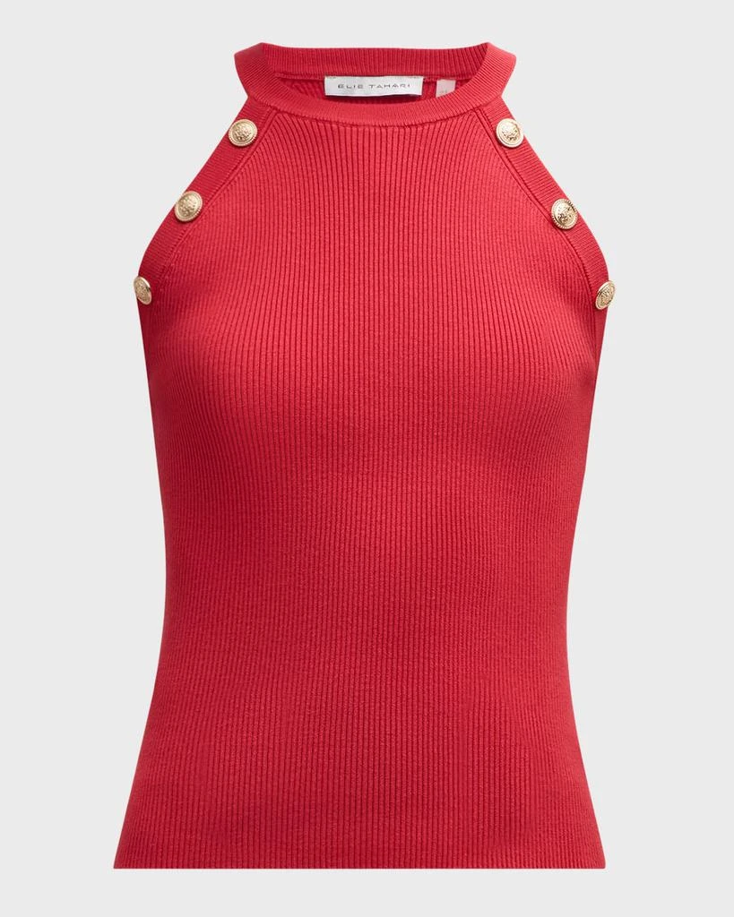 Tahari The Eliana Button-Embellished Knit Pullover 2