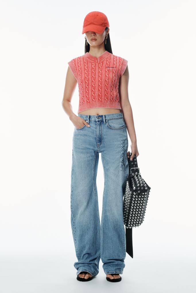 Alexander Wang Blue Nameplate V-Front Jeans - Jeans