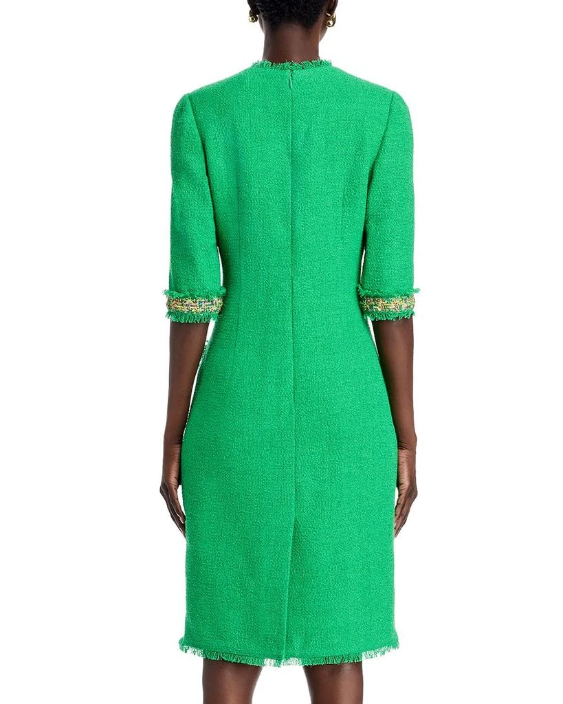 Teri Jon Boucle Multicolor Yarn Trim Raw Edge Finish Dress 4