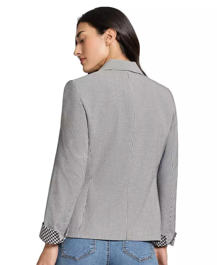 JONES NEW YORK Women's Notched-Collar Gingham Blazer Jacket 2