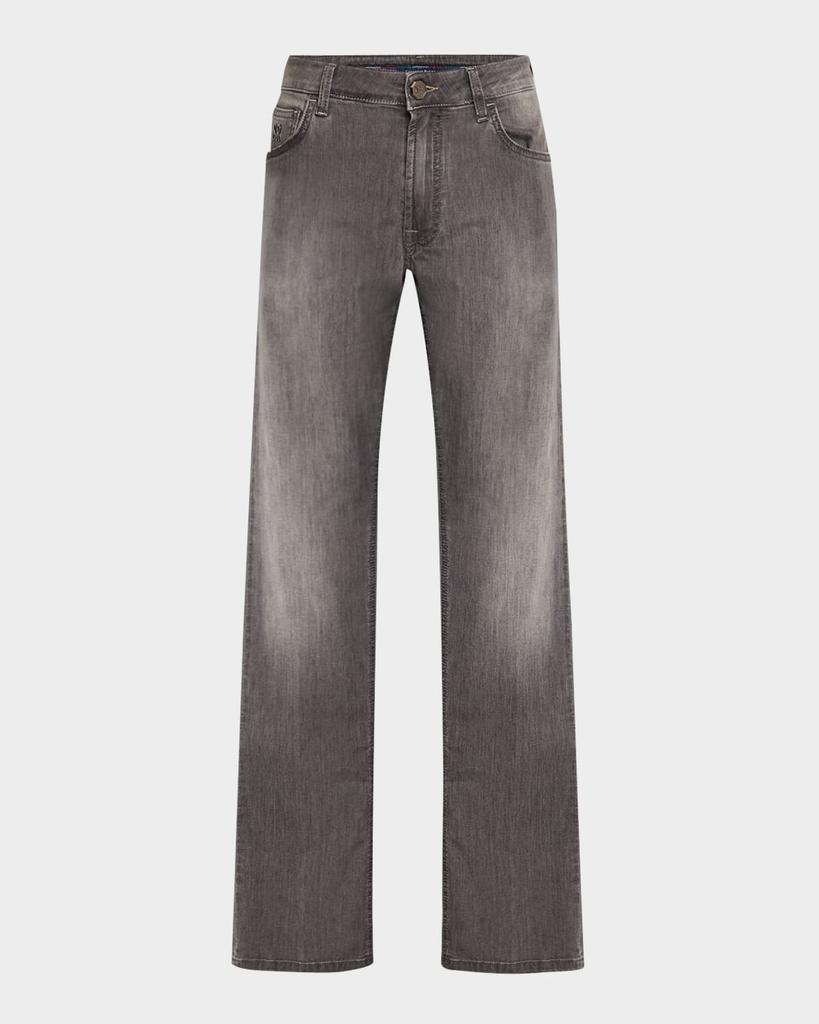 Stefano Ricci Men's Grey-Wash Slim Fit Jeans