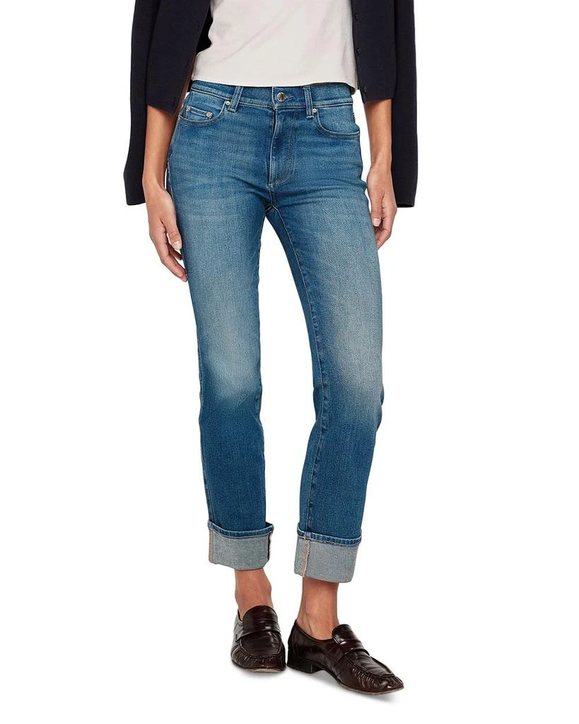 DL1961 Mara Straight Mid Rise Instasculpt™ Ankle Jeans in Hulton Cuffed 1
