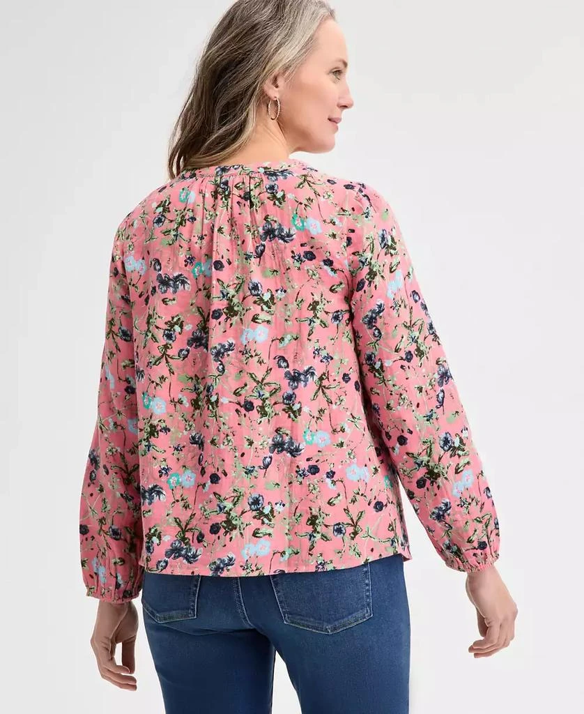 Style & Co Women's Printed Cotton Gauze Popover Top, Exclusively at Macy's 2