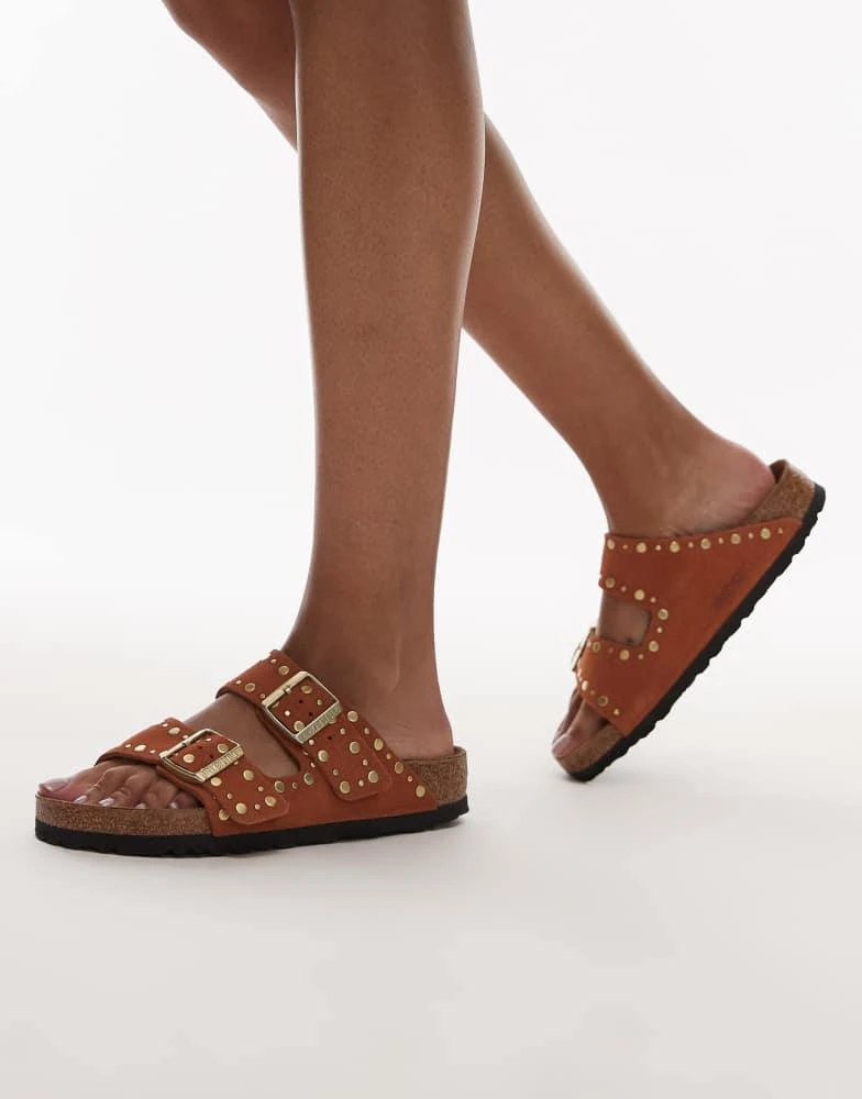 Birkenstock Birkenstock Arizona rivet sandal in dark rust 1