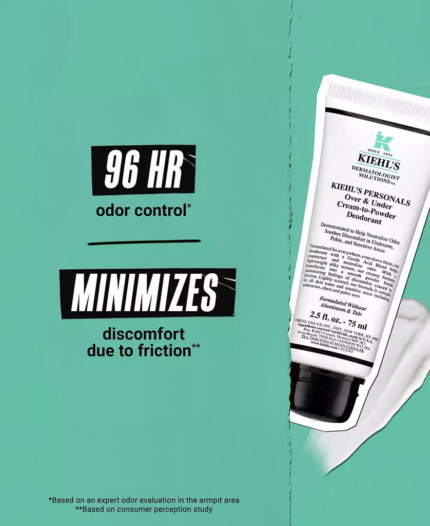Kiehl's Over & Under Cream-To-Powder Deodorant, 2.5 oz.