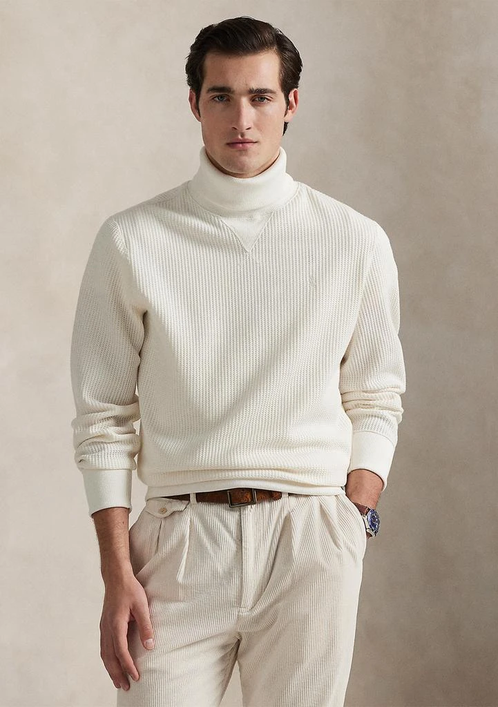 Ralph Lauren Waffle-Knit Fleece Turtleneck