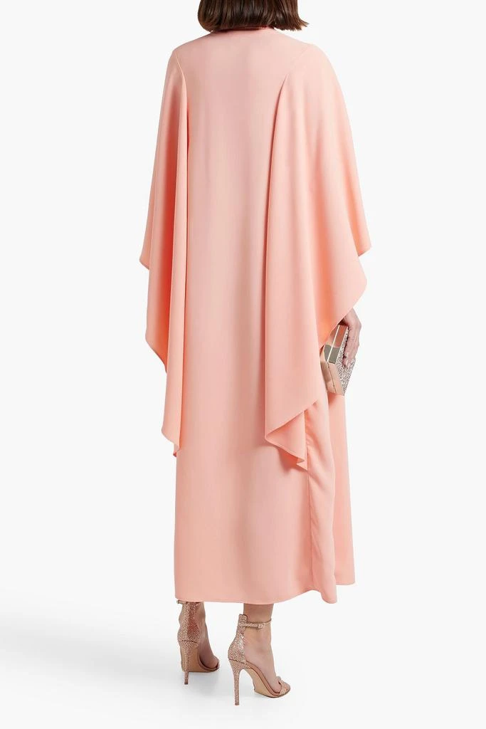 Huishan Zhang Salina cape-effect crepe maxi dress 3