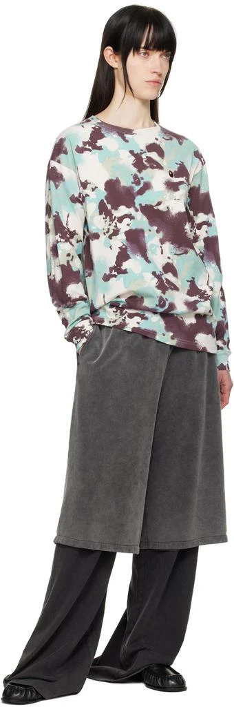 Bape Blue & Purple Map Camo Long Sleeve T-shirt 4