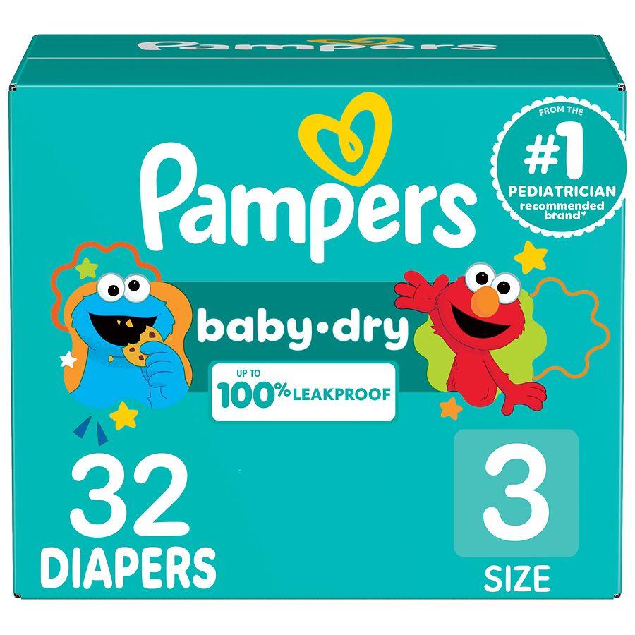 Pampers Absorbent Disposable Diapers Size 3, 16-28 lbs