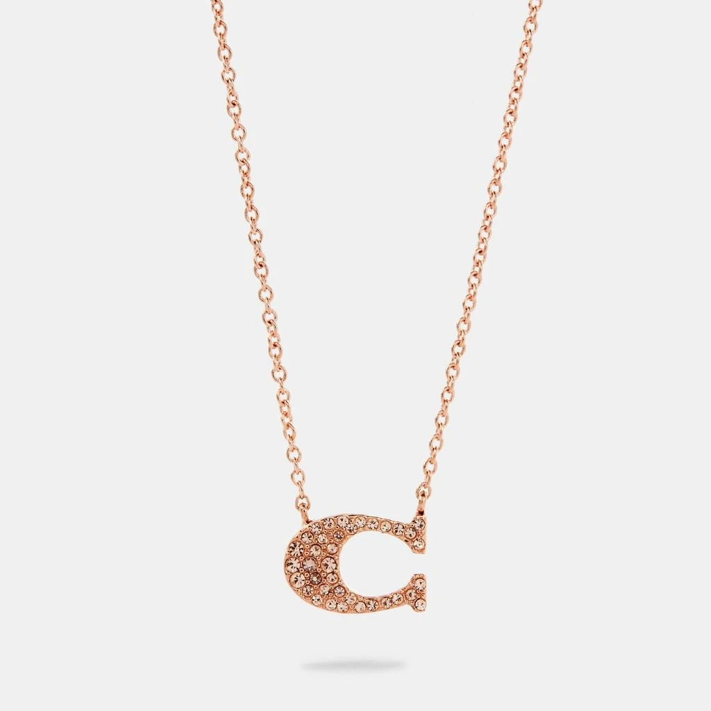 Coach Coach Outlet Pave Signature Necklace 4