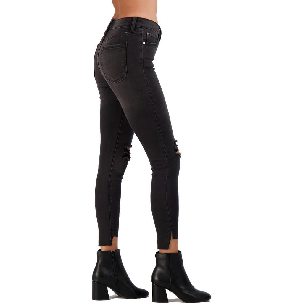 Just Black Womens High Rise Distressed Skinny Jeans 4