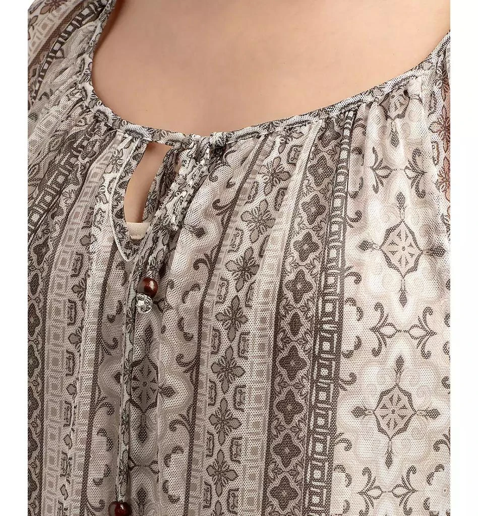 BCX Juniors' Printed Mesh Peasant Top 3