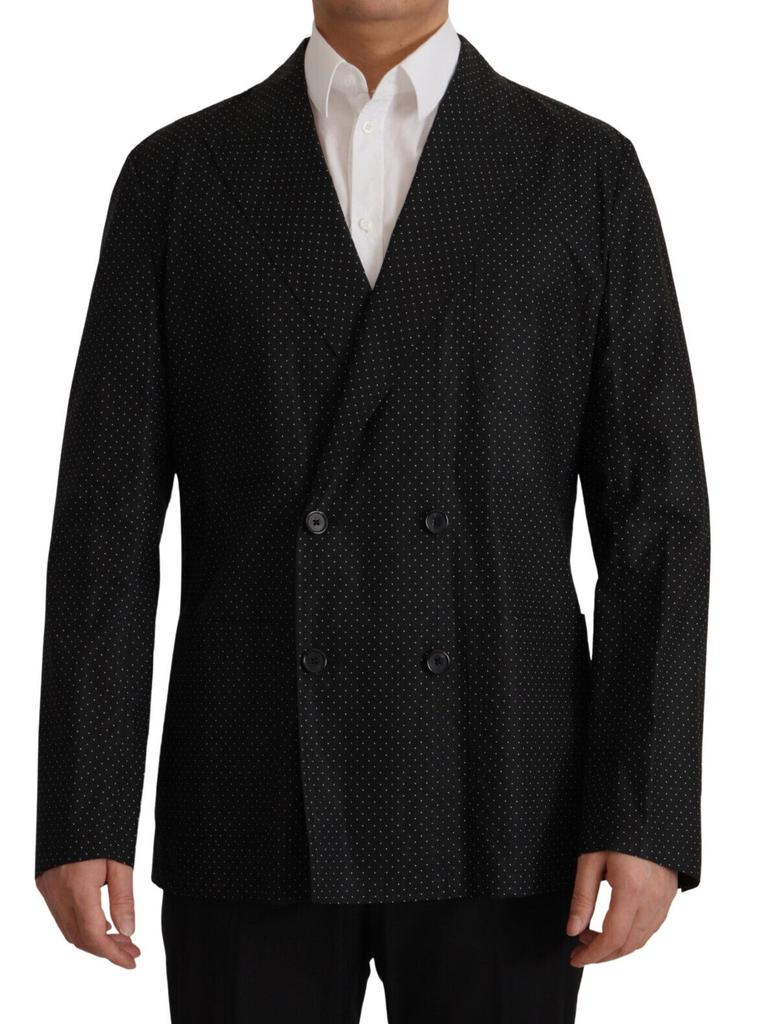 Dolce & Gabbana Dolce & Gabbana Black Polka Dotted Cotton Blazer Jacket