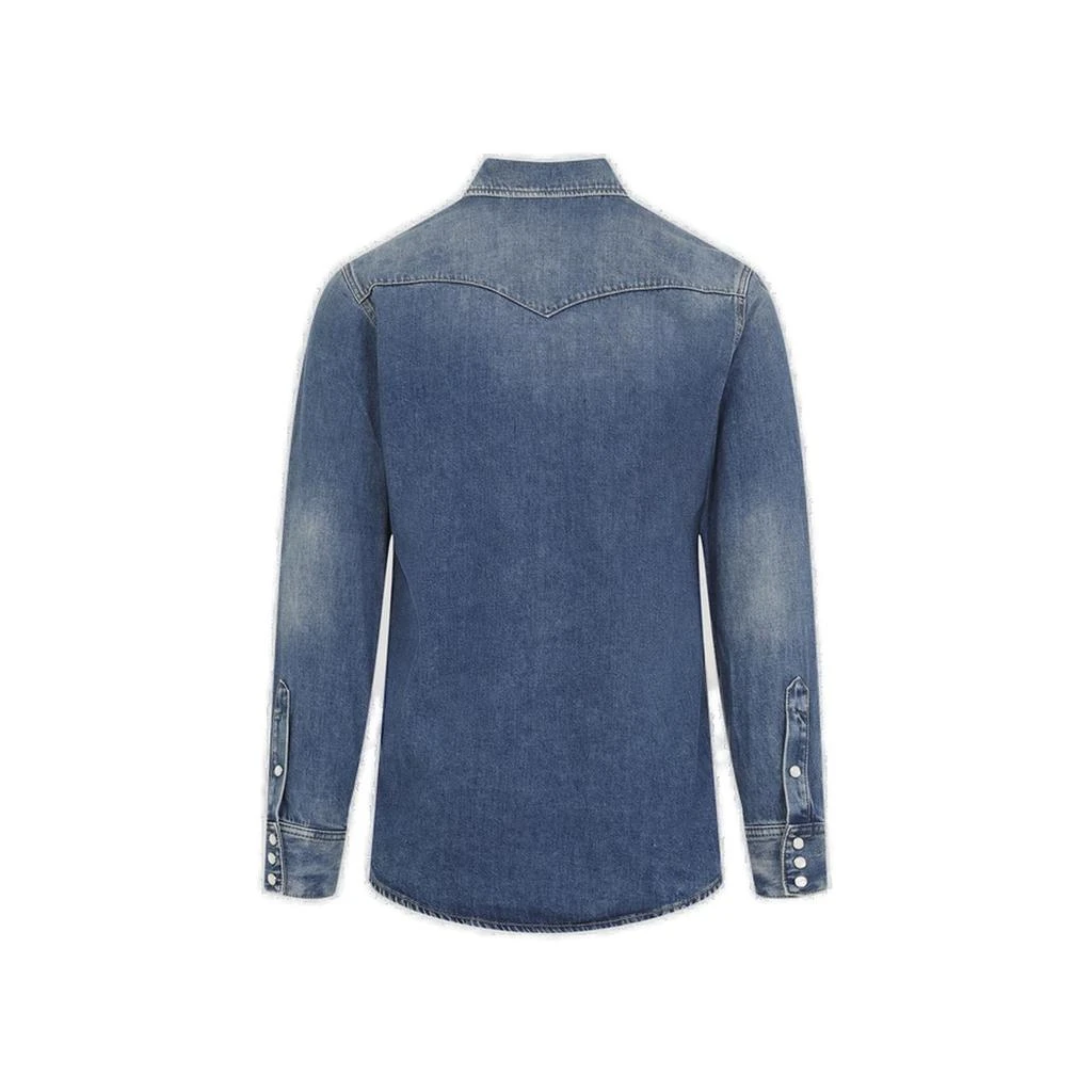 Givenchy Givenchy Logo Embroidered Buttoned Denim Shirt 2