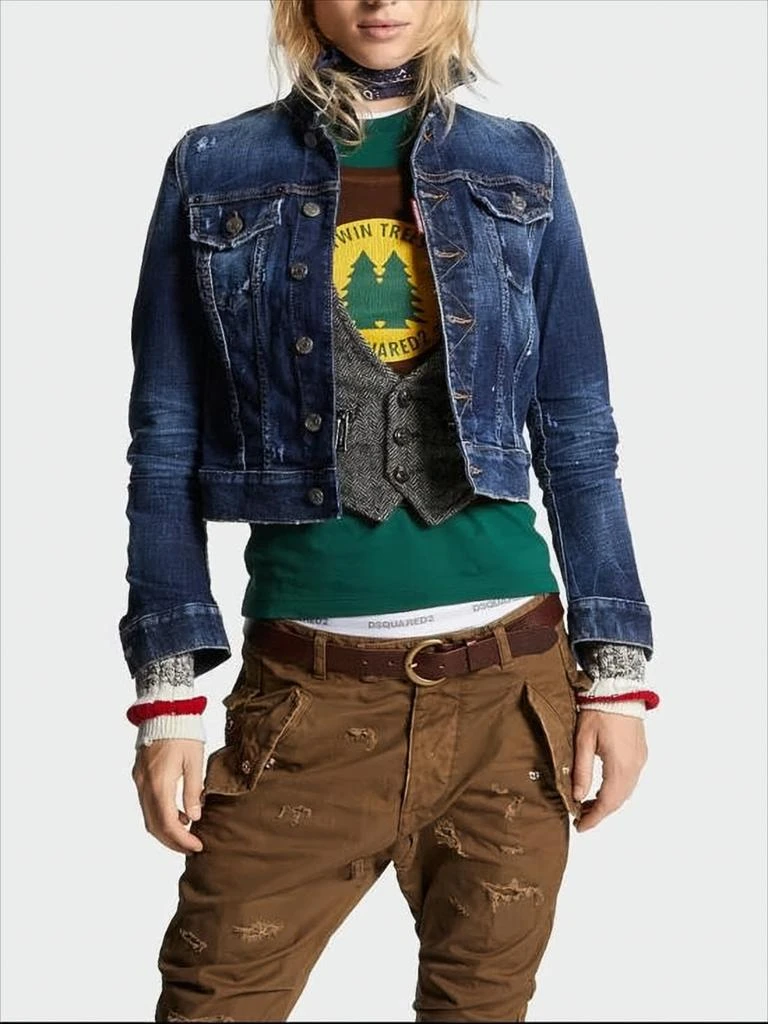 DSQUARED2 Cropped Denim Jacket 2