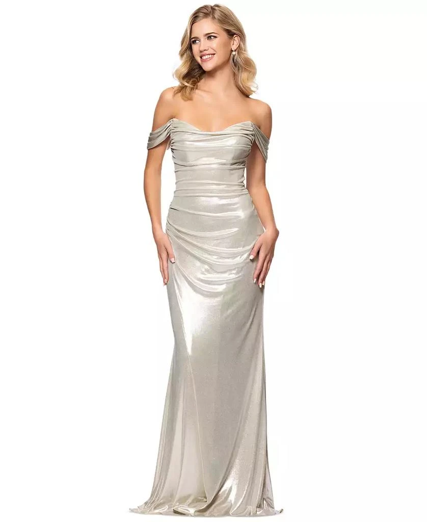 formal dresses for the mother of the groom Betsy and Adam Long Formal Dress a26948 White/Nude / 0 main image 0
