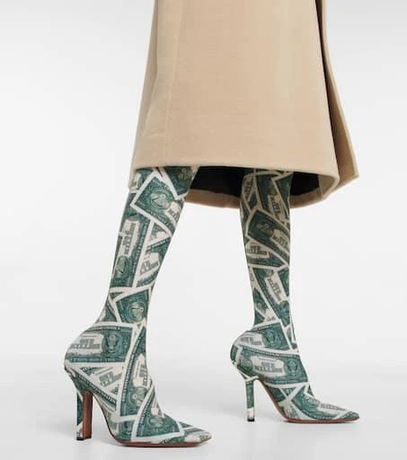 Vetements Printed over-the-knee boots 4