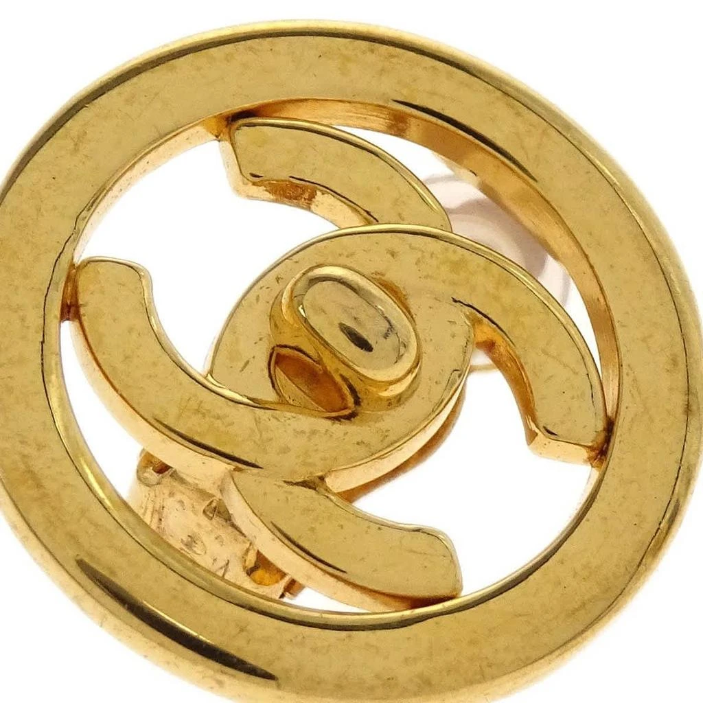 Chanel Cc Round Earrings Metal _Plated Earrings Jewelry (Pre-Owned) 2