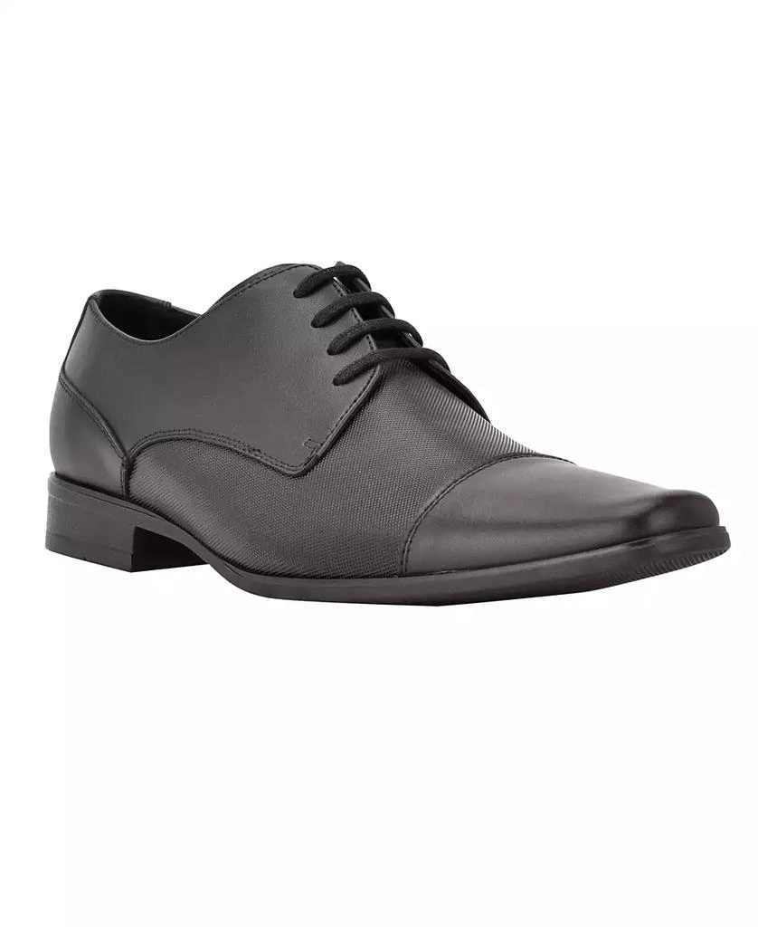 Calvin Klein Men's Bram Lace Up Cap-Toe Leather Dress Shoes 1