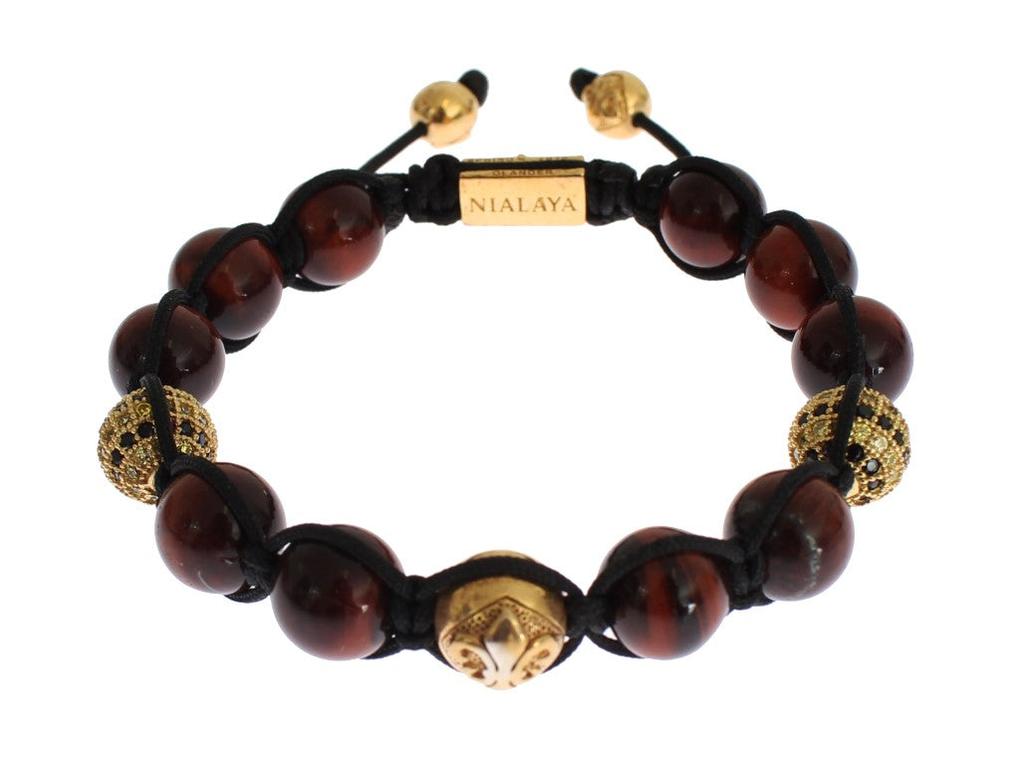 Nialaya Radiant  Tiger Eye & CZ  Women's Bracelet
