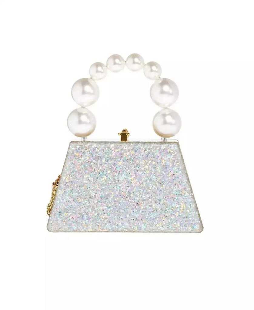 Milanblocks Forever Love Glitter Top Handle Acrylic Clutch 2