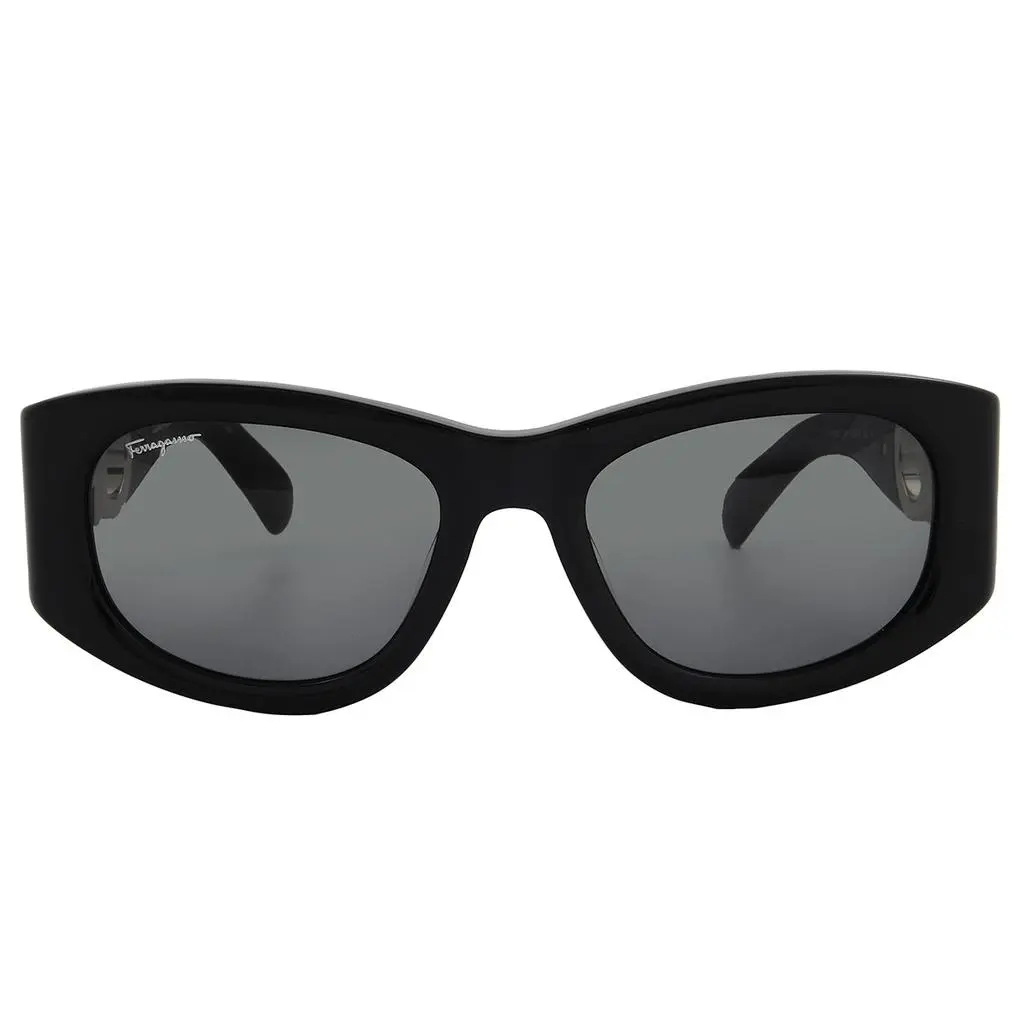 Salvatore Ferragamo Salvatore Ferragamo Grey Cat Eye Ladies Sunglasses SF1082S 001 53