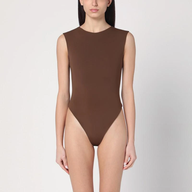 Entire Studios Brown nylon-blend bodysuit 1