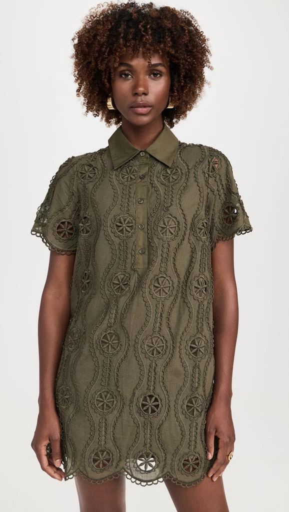 English Factory Scallop Embroidered Mini Dress 6
