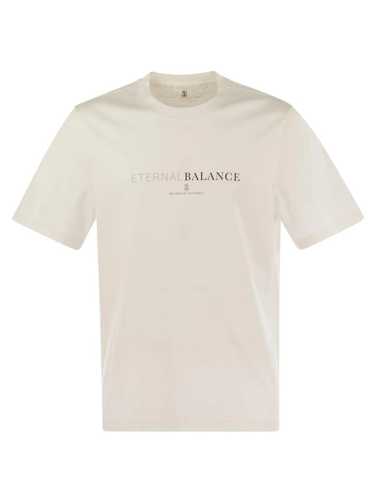 Brunello Cucinelli Brunello Cucinelli Logo Printed Crewneck T-Shirt 1